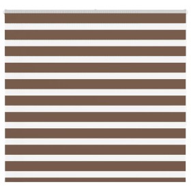 Estor cebra marrón 155x150 cm tejido ancho 150,9 cm poliéster de , Persianas y estores - Ref: Foro24-4014350, Precio: 30,00 €...