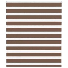 Brown zebra curtain 130x100 cm, fabric width 125.9 cm, polyester. by , Blinds and blinds - Ref: Foro24-4014319, Price: 27,23 ...