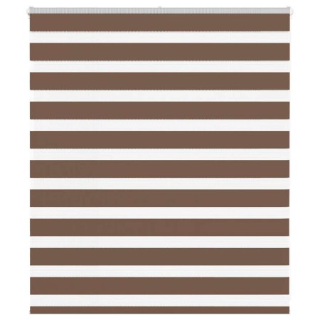 Estor cebra marrón 130x100 cm tejido ancho 125,9 cm poliéster de , Persianas y estores - Ref: Foro24-4014319, Precio: 27,23 €...