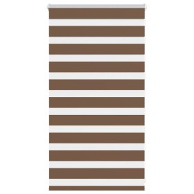 Brauner Zebra-Vorhang 85x100 cm, Stoffbreite 80,9 cm, aus Polyester. von , Jalousien und Jalousien - Ref: Foro24-4014310, Pre...