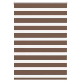 Estor cebra marrón 95x100 cm tejido ancho 90,9 cm poliéster de , Persianas y estores - Ref: Foro24-4014312, Precio: 23,10 €, ...