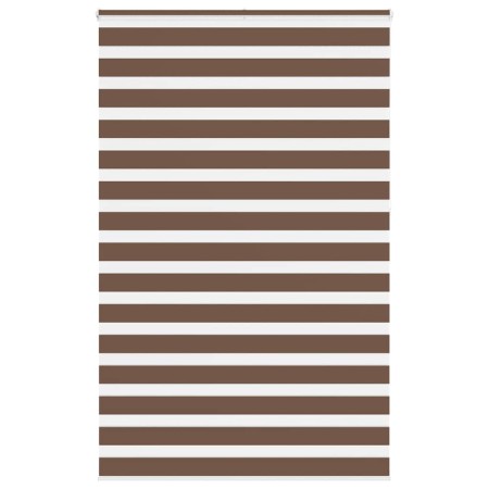 Estor cebra marrón 140x230 cm tejido ancho 135,9 cm poliéster