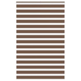 Brauner Zebra-Vorhang 140x200 cm, Stoffbreite 135,9 cm, aus Polyester. von , Jalousien und Jalousien - Ref: Foro24-4014373, P...