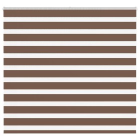 Brauner Zebra-Vorhang 165x150 cm, Stoffbreite 160,9 cm, aus Polyester. von , Jalousien und Jalousien - Ref: Foro24-4014352, P...