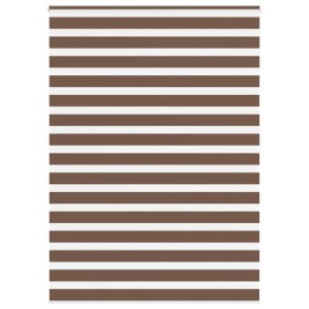 Brauner Zebra-Vorhang 165x200 cm, Stoffbreite 160,9 cm, aus Polyester. von , Jalousien und Jalousien - Ref: Foro24-4014378, P...