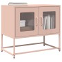 TV-Möbel aus kaltgewalztem Stahl in Rosa, 68x39x60,5 cm. von , TV-Möbel - Ref: Foro24-853333, Preis: 74,02 €, Rabatt: %