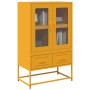Aparador de acero amarillo mostaza 68x39x111,5 cm de , Aparadores - Ref: Foro24-853365, Precio: 148,75 €, Descuento: %