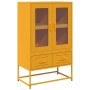 Aparador de acero amarillo mostaza 68x39x111,5 cm de , Aparadores - Ref: Foro24-853365, Precio: 148,75 €, Descuento: %