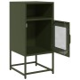 Mesita de noche de acero laminado verde oliva 36x39x78 cm de , Aparadores - Ref: Foro24-853414, Precio: 48,28 €, Descuento: %