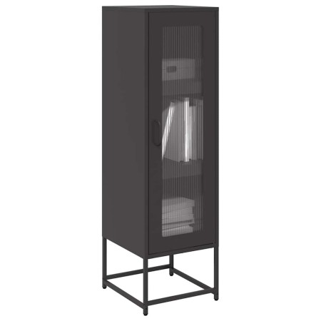 Aparador de acero laminado en frío negro 36x39x123 cm de , Aparadores - Ref: Foro24-853392, Precio: 91,17 €