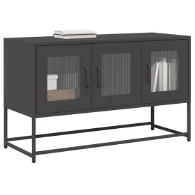 TV stand made of black cold-rolled steel 100.5x39x60.5 cm by , TV Furniture - Ref: Foro24-853338, Price: 93,15 €, Discount: %