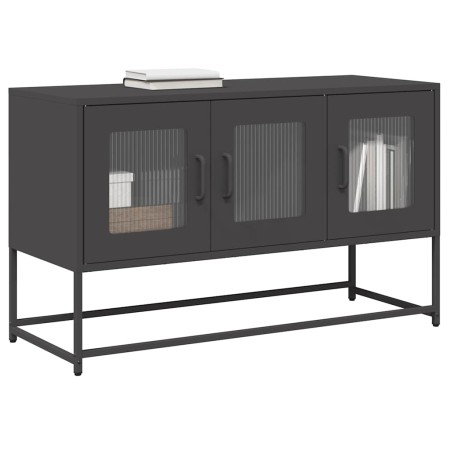 Mueble para TV acero laminado en frío negro 100,5x39x60,5 cm von , TV-Möbel - Ref: Foro24-853338, Preis: 93,15 €, Rabatt: %