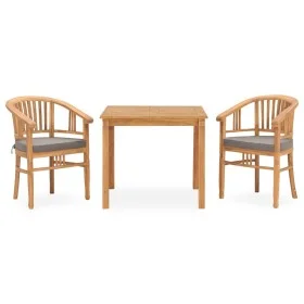 3-teiliges Gartensitzgruppen-Set mit massiven Teakholz-Kissen. von vidaXL, Gartensets - Ref: Foro24-3060006, Preis: 513,90 €,...
