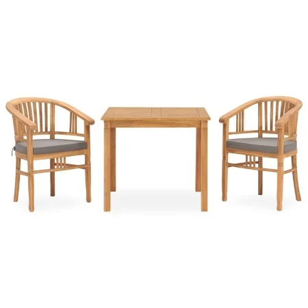 3-teiliges Gartensitzgruppen-Set mit massiven Teakholz-Kissen. von vidaXL, Gartensets - Ref: Foro24-3060006, Preis: 513,90 €,...