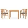 3-teiliges Gartensitzgruppen-Set mit massiven Teakholz-Kissen. von vidaXL, Gartensets - Ref: Foro24-3060006, Preis: 513,90 €,...