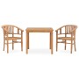 Garden dining set 3 pieces solid teak wood by vidaXL, Garden sets - Ref: Foro24-3060002, Price: 446,89 €, Discount: %
