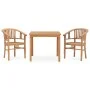 Garden dining set 3 pieces solid teak wood by vidaXL, Garden sets - Ref: Foro24-3060002, Price: 438,46 €, Discount: %