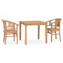 Garten-Essgruppe 3-teilig aus massivem Teakholz von vidaXL, Gartensets - Ref: Foro24-3060002, Preis: 446,89 €, Rabatt: %