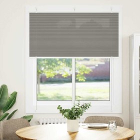 Gefalteter Anthrazit-Plissee-Vorhang 115x100 cm Stoffbreite 114,4 cm aus Polyester. von , Jalousien und Jalousien - Ref: Foro...