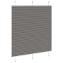Gefalteter Anthrazit-Plissee-Vorhang 115x100 cm Stoffbreite 114,4 cm aus Polyester. von , Jalousien und Jalousien - Ref: Foro...