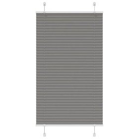 Gefalteter Anthrazit-Plissee-Vorhang 70x150 cm Stoffbreite 69,4 cm aus Polyester. von , Jalousien und Jalousien - Ref: Foro24...