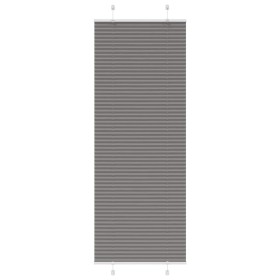 Gefalteter Anthrazit-Plissee-Vorhang 70x200 cm Stoffbreite 69,4 cm aus Polyester von , Jalousien und Jalousien - Ref: Foro24-...