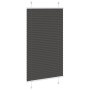 Pleated black blind 70x100 cm Fabric width 69.4 cm Polyester by , Blinds and blinds - Ref: Foro24-4015120, Price: 19,31 €, Di...