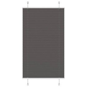 Gefalteter schwarzer Vorhang 80x100 cm Stoffbreite 79,4 cm aus Polyester. von , Jalousien und Jalousien - Ref: Foro24-4015122...