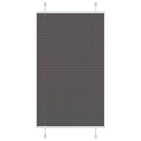 Pleated black blind 80x100 cm Fabric width 79.4 cm Polyester by , Blinds and blinds - Ref: Foro24-4015122, Price: 27,04 €, Di...