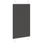 Pleated black blind 80x100 cm Fabric width 79.4 cm Polyester by , Blinds and blinds - Ref: Foro24-4015122, Price: 27,04 €, Di...