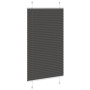 Pleated black blind 80x100 cm Fabric width 79.4 cm Polyester by , Blinds and blinds - Ref: Foro24-4015122, Price: 27,04 €, Di...