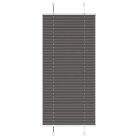 Pleated black blind 55x150 cm Fabric width 54.4 cm Polyester by , Blinds and blinds - Ref: Foro24-4015134, Price: 19,13 €, Di...