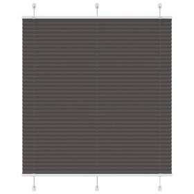 Pleated black curtain 115x100 cm Fabric width 114.4 cm Polyester by , Blinds and blinds - Ref: Foro24-4015129, Price: 19,29 €...