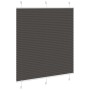 Pleated black curtain 115x100 cm Fabric width 114.4 cm Polyester by , Blinds and blinds - Ref: Foro24-4015129, Price: 19,29 €...