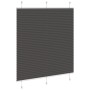 Pleated black curtain 115x100 cm Fabric width 114.4 cm Polyester by , Blinds and blinds - Ref: Foro24-4015129, Price: 19,29 €...