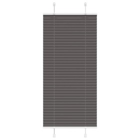 Gefalteter schwarzer Vorhang 65x150 cm Stoffbreite 64,4 cm aus Polyester von , Jalousien und Jalousien - Ref: Foro24-4015136,...