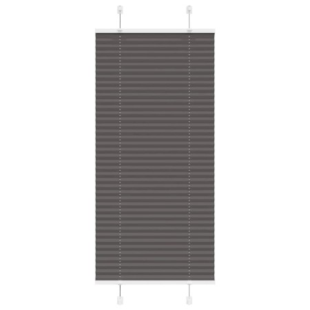 Pleated black blind 65x150 cm Fabric width 64.4 cm Polyester by , Blinds and blinds - Ref: Foro24-4015136, Price: 26,61 €, Di...