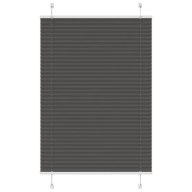 Schwarzer Plissee-Vorhang 100x150 cm Stoffbreite 99,4 cm aus Polyester von , Jalousien und Jalousien - Ref: Foro24-4015143, P...