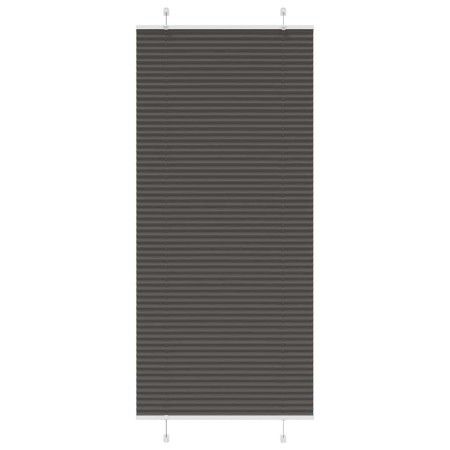 Pleated black curtain 100x200 cm Fabric width 99.4 cm Polyester by , Blinds and blinds - Ref: Foro24-4015160, Price: 26,47 €,...