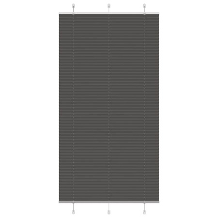 Black Pleated Blind 110x200 cm Fabric Width 109.4 cm Polyester by , Blinds and blinds - Ref: Foro24-4015162, Price: 27,72 €, ...