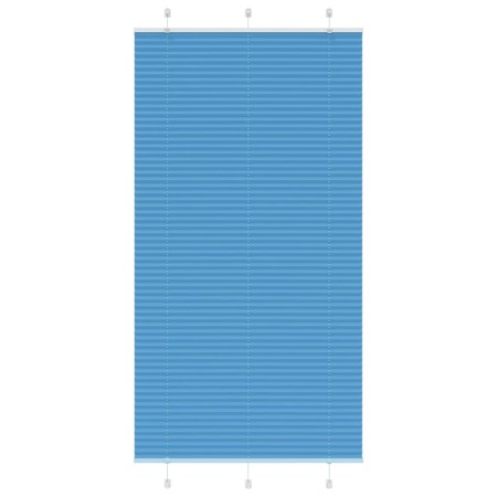 Blue Pleated Blind 110x200 cm Fabric Width 109.4 cm Polyester by , Blinds and blinds - Ref: Foro24-4015213, Price: 22,54 €, D...