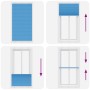 Blue Pleated Blind 110x200 cm Fabric Width 109.4 cm Polyester by , Blinds and blinds - Ref: Foro24-4015213, Price: 22,54 €, D...