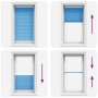 Blue Pleated Blind 70x150 cm Fabric Width 69.4 cm Polyester by , Blinds and blinds - Ref: Foro24-4015188, Price: 20,34 €, Dis...