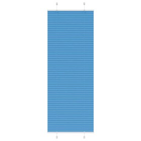 Blue Pleated Blind 80x200 cm Fabric Width 79.4 cm Polyester by , Blinds and blinds - Ref: Foro24-4015207, Price: 20,12 €, Dis...