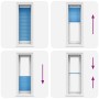 Blue Pleated Blind 45x150 cm Fabric Width 44.4 cm Polyester by , Blinds and blinds - Ref: Foro24-4015183, Price: 12,74 €, Dis...