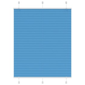 Gefalteter blauer Vorhang 105x150 cm Stoffbreite 104,4 cm aus Polyester. von , Jalousien und Jalousien - Ref: Foro24-4015195,...