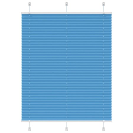 Pleated blue blind 105x150 cm Fabric width 104.4 cm Polyester by , Blinds and blinds - Ref: Foro24-4015195, Price: 17,13 €, D...