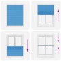 Pleated blue blind 105x150 cm Fabric width 104.4 cm Polyester by , Blinds and blinds - Ref: Foro24-4015195, Price: 17,13 €, D...