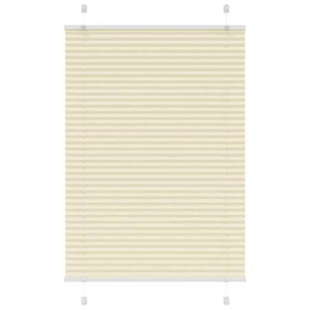 Pleated cream curtain 100x100 cm Fabric Width 99.4 cm Polyester by , Blinds and blinds - Ref: Foro24-4015279, Price: 14,36 €,...