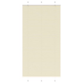 Pleated cream curtain 105x200 cm Fabric width 104.4 cm Polyester by , Blinds and blinds - Ref: Foro24-4015314, Price: 22,13 €...
